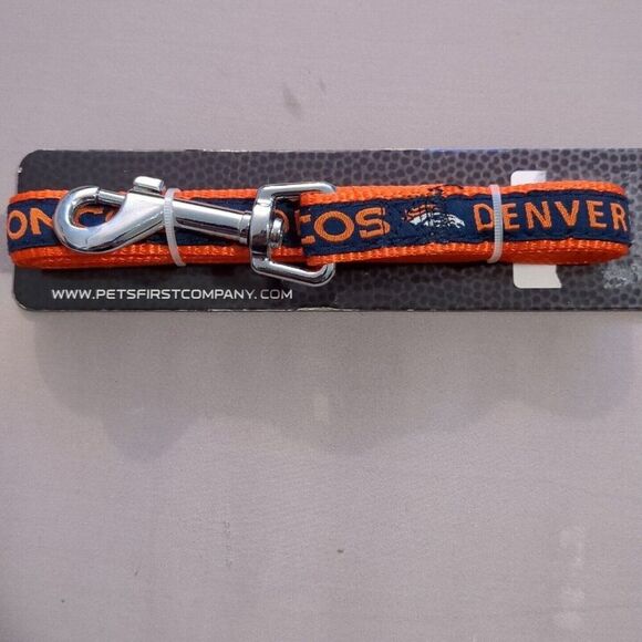 NFL Denver Broncos Medium Dog Pet Leash 5/8"W X 4'L Football Licensed - Picture 4 of 7